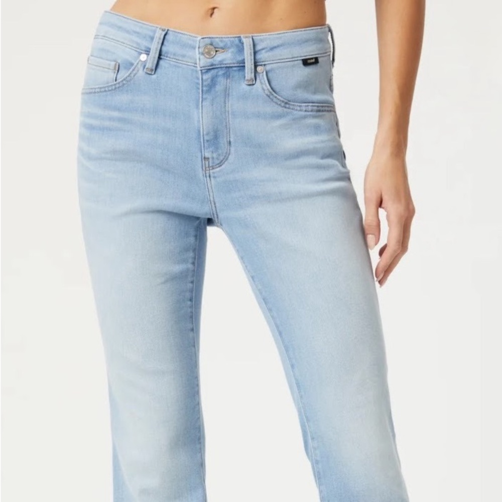 Mavi Gold, Sydney High-Rise Flare , Size 26/34 in dark blue.